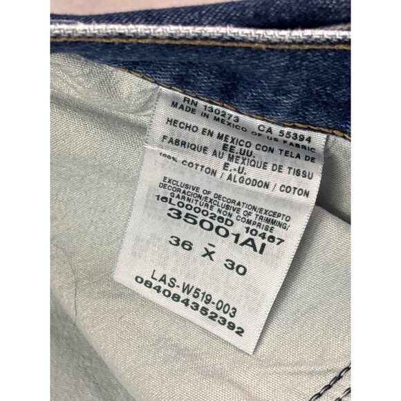 Wrangler Rugged Wear Mens Jeans Size 36x30 Blue Denim Classic Fit Straight Leg - Picture 3 of 4